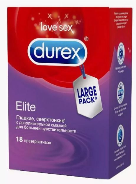 Презервативы Durex Elite, презерватив, 18 шт. купить по цене от 1248 руб в Казани, заказать с доставкой в аптеку, инструкция по применению, отзывы, аналоги, Reckitt Benckiser