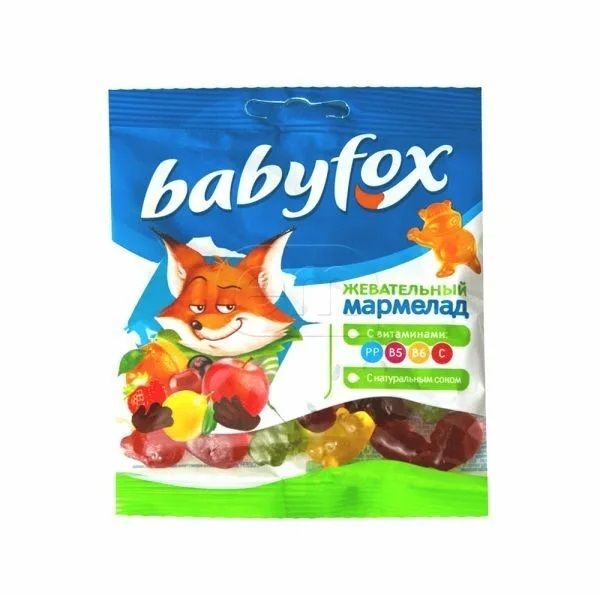 фото упаковки Babyfox мармелад жевательный с соком ягод и фруктов