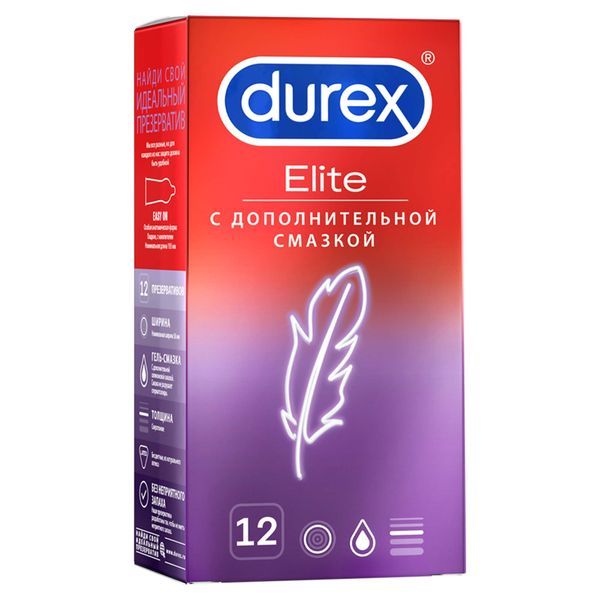 Презервативы Durex Elite, презервативы, гладкие, сверхтонкие, 12 шт. купить по цене от 899 руб в Казани, заказать с доставкой в аптеку, инструкция по применению, отзывы, аналоги, Reckitt Benckiser