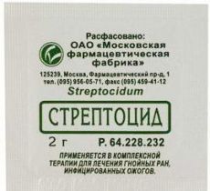 фото упаковки Стрептоцид