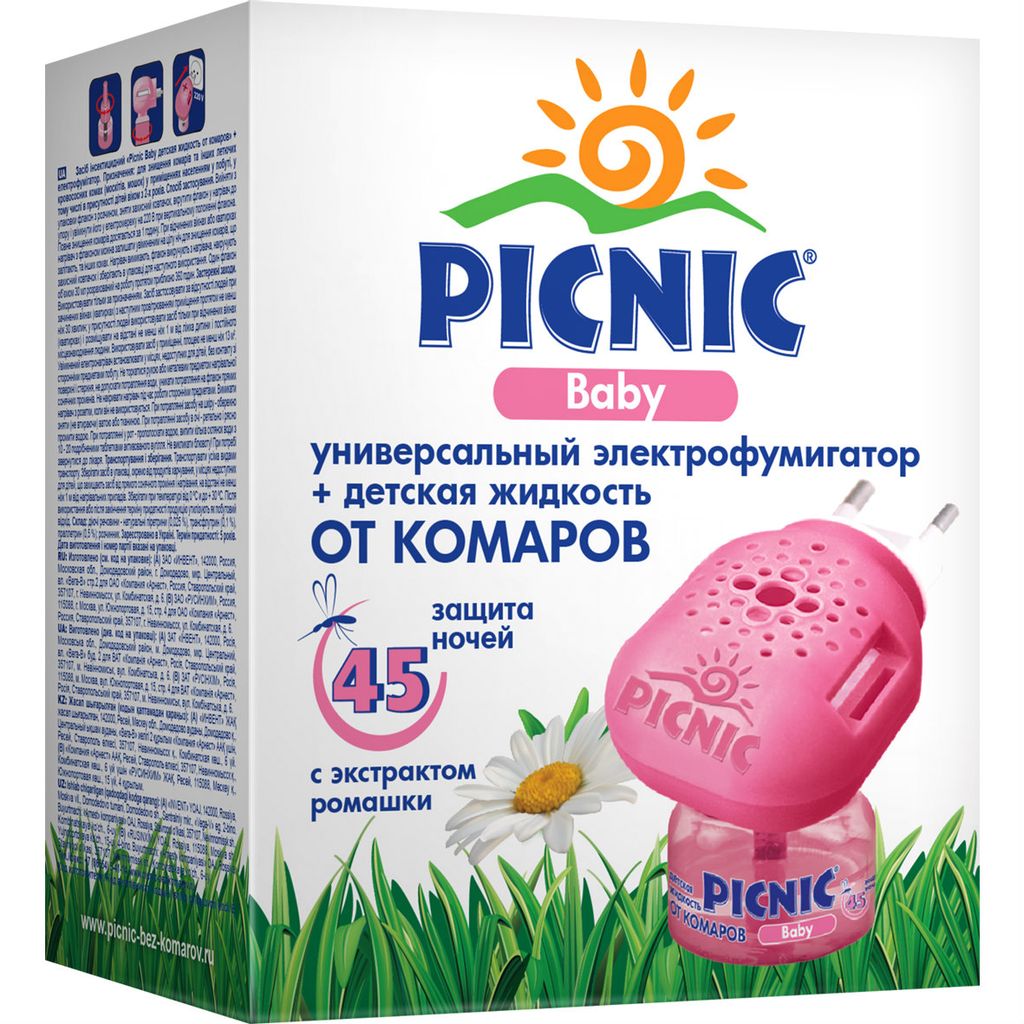 фото упаковки Picnic Baby Фумигатор + жидкость от комаров