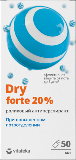 Витатека Dry Forte роликовый антиперспирант 20%