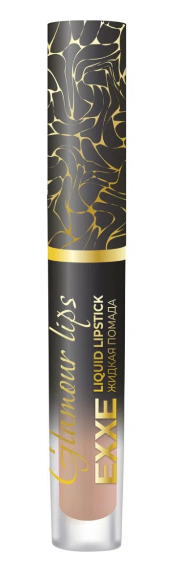 Exxe помада жидкая для губ glamour lips, помада, тон 01 шелковый бежевый, 3 мл, 1 шт.