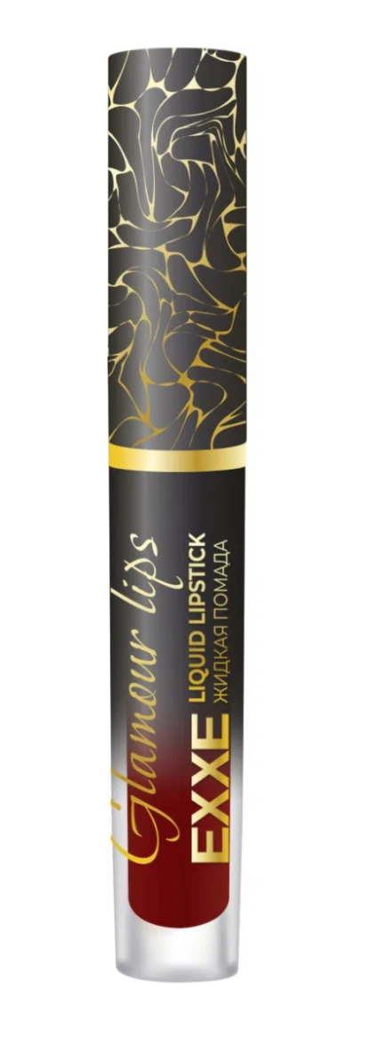 Exxe помада жидкая для губ glamour lips, помада, тон 04 мягкий винный, 3 мл, 1 шт.