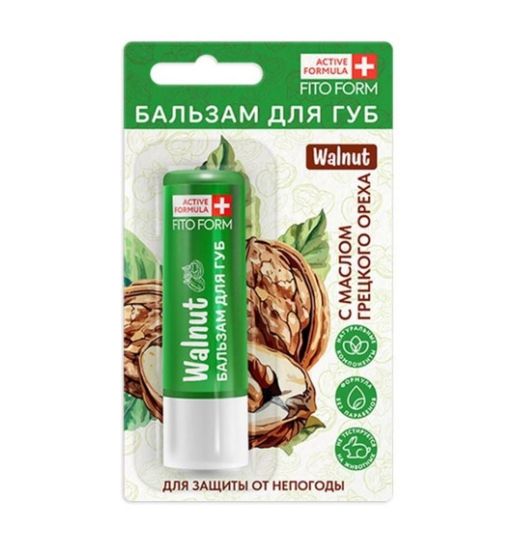 Active formula Бальзам для губ, c маслом грецкого ореха, 3,34 г, 1 шт.