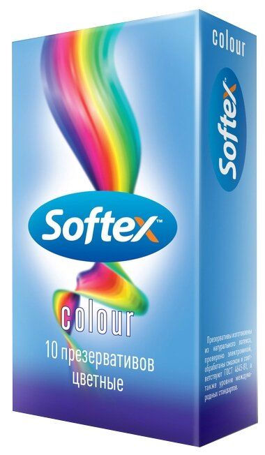 Презервативы Софтекс/Softex Colour цветные , презервативы, цветные, 10 шт.