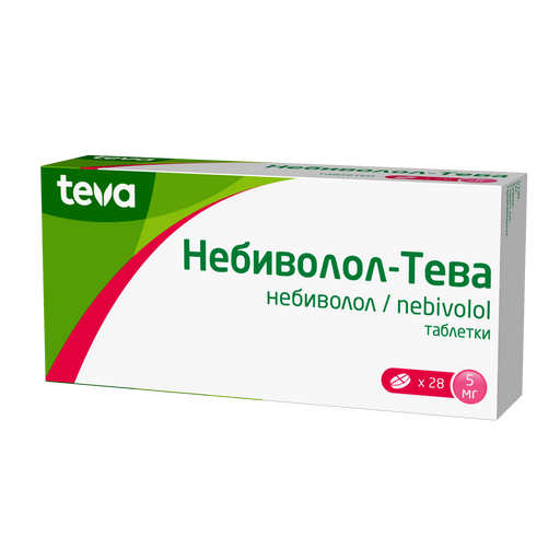 Небиволол-Тева, 5 мг, таблетки, 28 шт.