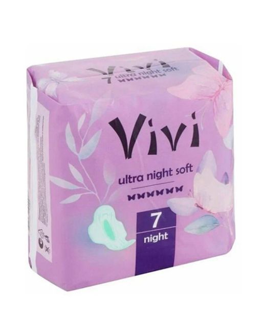 Vivi Ultra Soft Night Jafa прокладки женские гигиенические, прокладки гигиенические, 7 шт.