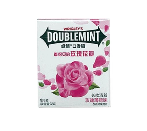 Wrigley's Doublemint Резинка жевательная, роза, 12 шт.