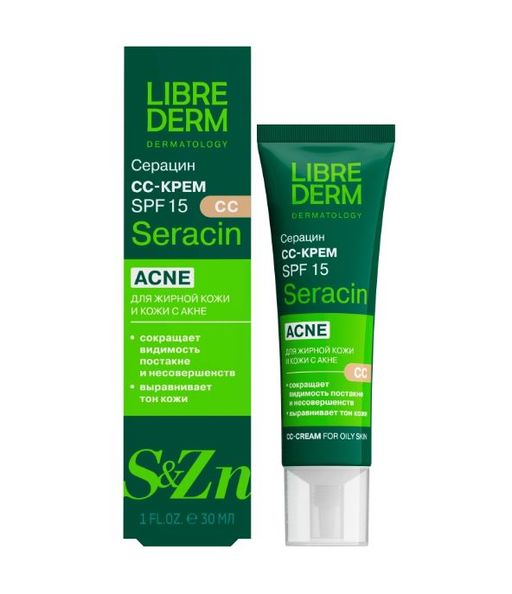 Librederm Серацин CC-крем, крем для лица, 30 мл, 1 шт.