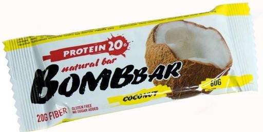 Bombbar батончик протеиновый Кокос, 20%, 60 г, 1 шт.